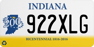 IN license plate 922XLG
