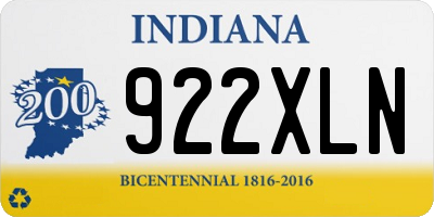 IN license plate 922XLN