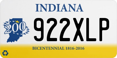 IN license plate 922XLP