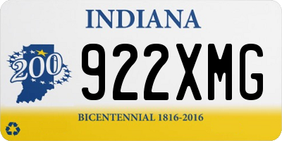 IN license plate 922XMG