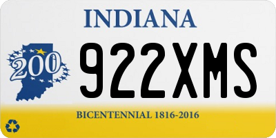 IN license plate 922XMS
