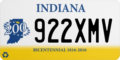 IN license plate 922XMV