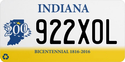 IN license plate 922XOL