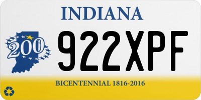 IN license plate 922XPF