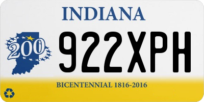 IN license plate 922XPH