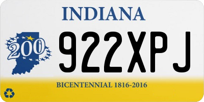 IN license plate 922XPJ