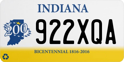 IN license plate 922XQA