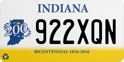 IN license plate 922XQN