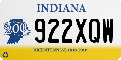 IN license plate 922XQW