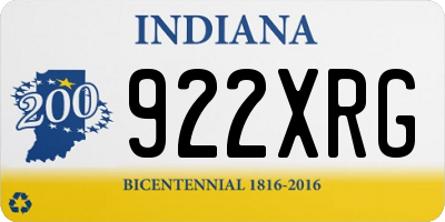 IN license plate 922XRG