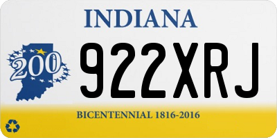 IN license plate 922XRJ