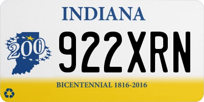 IN license plate 922XRN