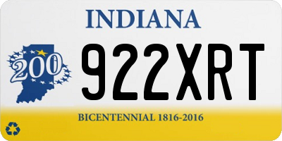 IN license plate 922XRT