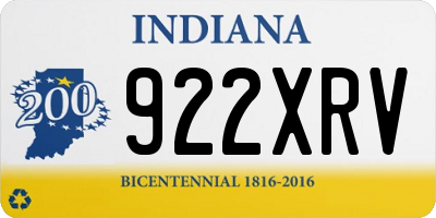 IN license plate 922XRV