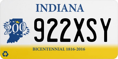 IN license plate 922XSY