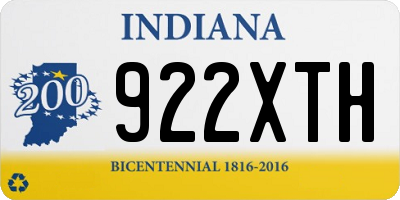 IN license plate 922XTH