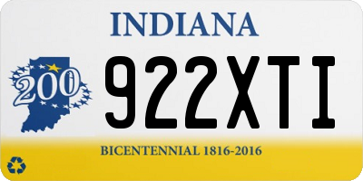IN license plate 922XTI