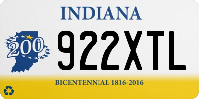 IN license plate 922XTL