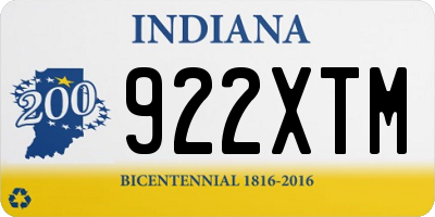IN license plate 922XTM