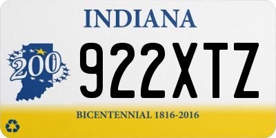 IN license plate 922XTZ