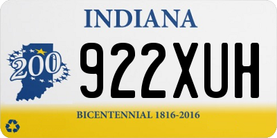 IN license plate 922XUH