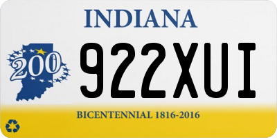IN license plate 922XUI