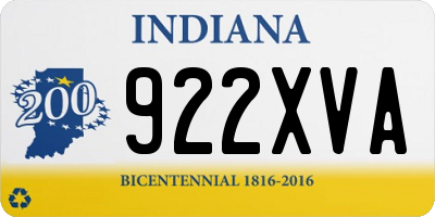 IN license plate 922XVA