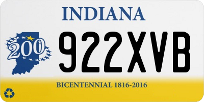 IN license plate 922XVB