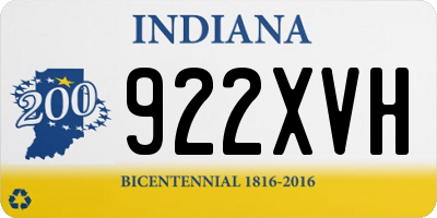 IN license plate 922XVH