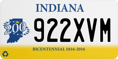 IN license plate 922XVM