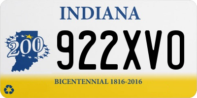 IN license plate 922XVO
