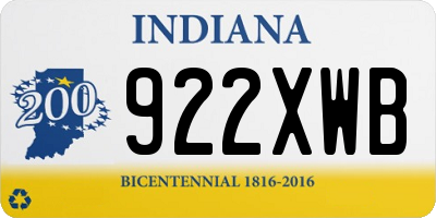 IN license plate 922XWB