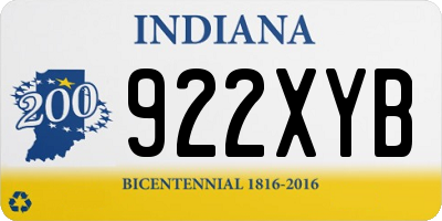 IN license plate 922XYB