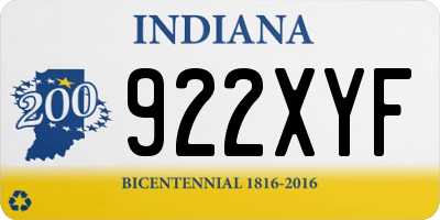 IN license plate 922XYF