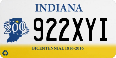 IN license plate 922XYI
