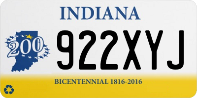 IN license plate 922XYJ