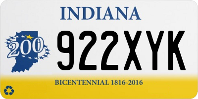 IN license plate 922XYK