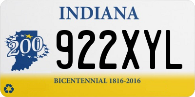 IN license plate 922XYL