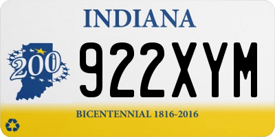 IN license plate 922XYM