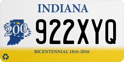 IN license plate 922XYQ