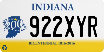 IN license plate 922XYR