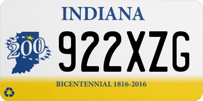 IN license plate 922XZG