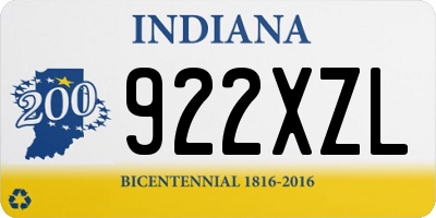 IN license plate 922XZL