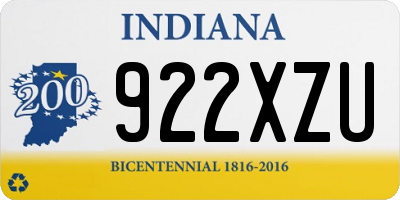 IN license plate 922XZU