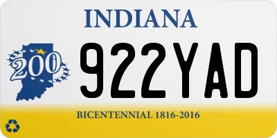 IN license plate 922YAD