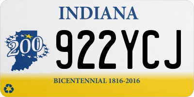 IN license plate 922YCJ