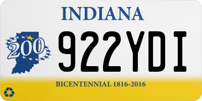 IN license plate 922YDI
