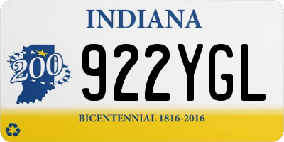IN license plate 922YGL
