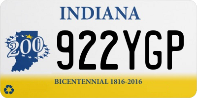 IN license plate 922YGP