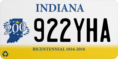 IN license plate 922YHA